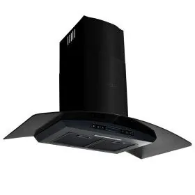 Campana extractora pared 90 cm acero inoxidable 756 m³/h negro de vidaXL, Extractores - Ref: Foro24-50708, Precio: 232,94 €, ...