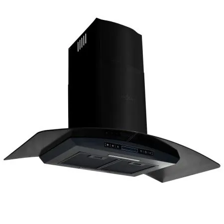 Campana extractora pared 90 cm acero inoxidable 756 m³/h negro de vidaXL, Extractores - Ref: Foro24-50708, Precio: 232,94 €, ...
