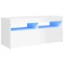 TV cabinet with bright white LED lights 90x35x40 cm by vidaXL, TV Furniture - Ref: Foro24-804388, Price: 74,26 €, Discount: %