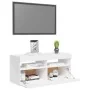 TV cabinet with bright white LED lights 90x35x40 cm by vidaXL, TV Furniture - Ref: Foro24-804388, Price: 74,26 €, Discount: %