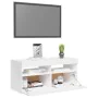 TV-Schrank mit strahlend weißen LED-Leuchten 90x35x40 cm von vidaXL, TV-Möbel - Ref: Foro24-804388, Preis: 74,26 €, Rabatt: %