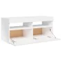 TV-Schrank mit strahlend weißen LED-Leuchten 90x35x40 cm von vidaXL, TV-Möbel - Ref: Foro24-804388, Preis: 74,26 €, Rabatt: %