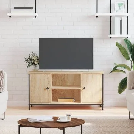 Sonoma oak plywood TV cabinet 100x40x50 cm by vidaXL, TV Furniture - Ref: Foro24-832764, Price: 67,49 €, Discount: %