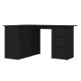 Black plywood corner desk 145x100x76 cm by vidaXL, Desks - Ref: Foro24-801090, Price: 211,29 €, Discount: %