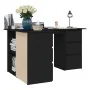 Black plywood corner desk 145x100x76 cm by vidaXL, Desks - Ref: Foro24-801090, Price: 211,29 €, Discount: %