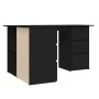 Black plywood corner desk 145x100x76 cm by vidaXL, Desks - Ref: Foro24-801090, Price: 211,29 €, Discount: %