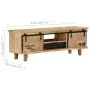 Solid mango wood TV cabinet 120x30x40 cm by vidaXL, TV Furniture - Ref: Foro24-249873, Price: 225,36 €, Discount: %