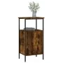 Mesita de noche madera de ingeniería roble ahumado 41x31x80 cm de vidaXL, Mesitas de noche - Ref: Foro24-825927, Precio: 40,5...