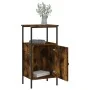 Smoked oak engineered wood bedside table 41x31x80 cm by vidaXL, Nightstands - Ref: Foro24-825927, Price: 40,58 €, Discount: %
