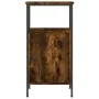 Smoked oak engineered wood bedside table 41x31x80 cm by vidaXL, Nightstands - Ref: Foro24-825927, Price: 40,58 €, Discount: %