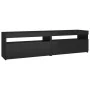 TV stands with LED lights 2 units black 75x35x40 cm by vidaXL, TV Furniture - Ref: Foro24-804394, Price: 94,94 €, Discount: %
