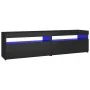 TV stands with LED lights 2 units black 75x35x40 cm by vidaXL, TV Furniture - Ref: Foro24-804394, Price: 94,94 €, Discount: %