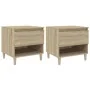 Nachttische 2 Stk. Sonoma Eichenfurnier 50x46x50 cm von vidaXL, Nachttische - Ref: Foro24-819539, Preis: 83,89 €, Rabatt: %