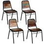 Sillas de comedor 4 unidades madera maciza reciclada de vidaXL, Sillas de comedor - Ref: Foro24-274706, Precio: 444,12 €, Des...