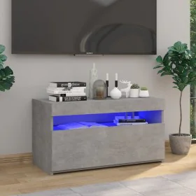 TV-Schrank mit LED-Leuchten betongrau 75x35x40 cm von vidaXL, TV-Möbel - Ref: Foro24-804399, Preis: 51,50 €, Rabatt: %