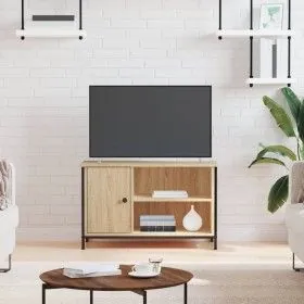 Mueble para TV madera contrachapada roble Sonoma 80x40x50 cm de vidaXL, Muebles TV - Ref: Foro24-832769, Precio: 61,25 €, Des...