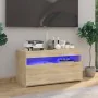 TV-Schrank mit LED-Leuchten Sonoma-Eiche 75x35x40 cm von vidaXL, TV-Möbel - Ref: Foro24-804397, Preis: 46,34 €, Rabatt: %