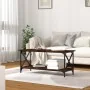 Mesa de centro madera y hierro roble ahumado 100x45x45 cm de vidaXL, Mesas de centro - Ref: Foro24-823314, Precio: 46,26 €, D...