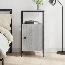 Mesita de noche madera de ingeniería gris Sonoma 41x31x80 cm de vidaXL, Mesitas de noche - Ref: Foro24-825929, Precio: 44,72 ...