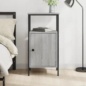 Sonoma gray engineered wood bedside table 41x31x80 cm by vidaXL, Nightstands - Ref: Foro24-825929, Price: 44,72 €, Discount: %