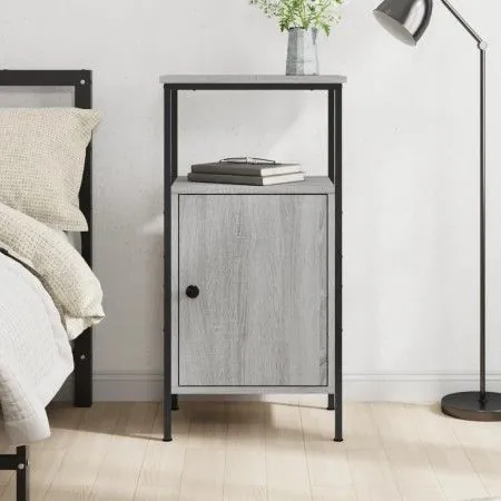 Sonoma gray engineered wood bedside table 41x31x80 cm by vidaXL, Nightstands - Ref: Foro24-825929, Price: 44,72 €, Discount: %