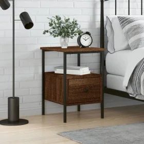 Oak brown engineered wood bedside table 34x36x50 cm by vidaXL, Nightstands - Ref: Foro24-826051, Price: 40,15 €, Discount: %