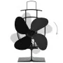 Heat Powered Stove Fan 4 Blades Black by vidaXL, Wood-burning fireplace fans - Ref: Foro24-51237, Price: 34,92 €, Discount: %