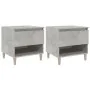 Nachttische 2 Stück betongraues Sperrholz 50x46x50 cm von vidaXL, Nachttische - Ref: Foro24-819541, Preis: 72,09 €, Rabatt: %
