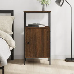 Brown oak engineered wood bedside table 41x31x80 cm by vidaXL, Nightstands - Ref: Foro24-825931, Price: 38,36 €, Discount: %