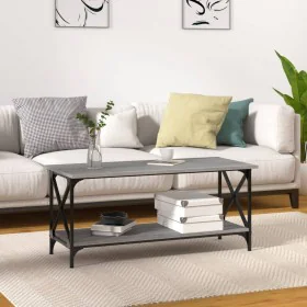 Mesa de centro madera y hierro gris Sonoma 100x45x45 cm de vidaXL, Mesas de centro - Ref: Foro24-823315, Precio: 55,65 €, Des...