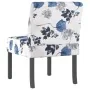 Gepolsterter Stoffstuhl mit blauem Blumendruck von vidaXL, Einfache Stühle - Ref: Foro24-352461, Preis: 68,91 €, Rabatt: %