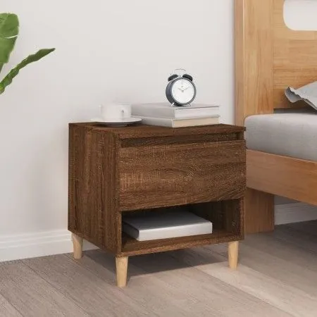 Nachttisch aus braunem Eichensperrholz, 50 x 46 x 50 cm von vidaXL, Nachttische - Ref: Foro24-819546, Preis: 50,35 €, Rabatt: %