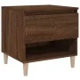 Mesita de noche madera contrachapada roble marrón 50x46x50 cm de vidaXL, Mesitas de noche - Ref: Foro24-819546, Precio: 50,35...