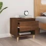 Mesita de noche madera contrachapada roble marrón 50x46x50 cm de vidaXL, Mesitas de noche - Ref: Foro24-819546, Precio: 50,35...