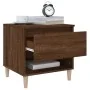 Mesita de noche madera contrachapada roble marrón 50x46x50 cm de vidaXL, Mesitas de noche - Ref: Foro24-819546, Precio: 50,35...
