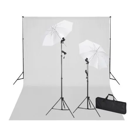 White backdrop studio kit 600x300 cm and lights by vidaXL, Flashes and studio lighting - Ref: Foro24-160180, Price: 147,49 €,...