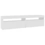 TV cabinets with LED lights 2 units bright white 75x35x40 cm by vidaXL, TV Furniture - Ref: Foro24-804404, Price: 136,10 €, D...