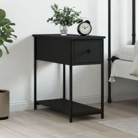 Mesita de noche madera de ingeniería negra 30x60x60 cm de vidaXL, Mesitas de noche - Ref: Foro24-826053, Precio: 45,69 €, Des...