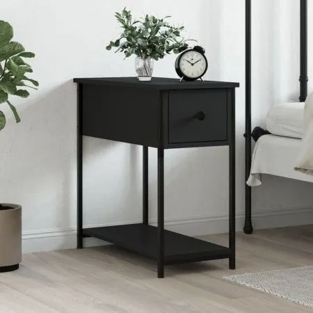 Schwarzer Nachttisch aus Holzwerkstoff, 30 x 60 x 60 cm von vidaXL, Nachttische - Ref: Foro24-826053, Preis: 45,64 €, Rabatt: %