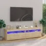 TV-Schränke mit LED-Leuchten 2 Einheiten Sonoma-Eiche 75x35x40 cm von vidaXL, TV-Möbel - Ref: Foro24-804398, Preis: 78,07 €, ...