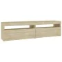 TV-Schränke mit LED-Leuchten 2 Einheiten Sonoma-Eiche 75x35x40 cm von vidaXL, TV-Möbel - Ref: Foro24-804398, Preis: 78,07 €, ...