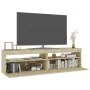TV-Schränke mit LED-Leuchten 2 Einheiten Sonoma-Eiche 75x35x40 cm von vidaXL, TV-Möbel - Ref: Foro24-804398, Preis: 78,07 €, ...