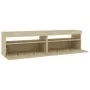 TV-Schränke mit LED-Leuchten 2 Einheiten Sonoma-Eiche 75x35x40 cm von vidaXL, TV-Möbel - Ref: Foro24-804398, Preis: 78,07 €, ...