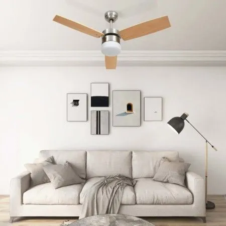 Deckenventilator mit Licht und Fernbedienung in hellem Braun 108 cm von vidaXL, Deckenventilatoren - Ref: Foro24-51490, Preis...