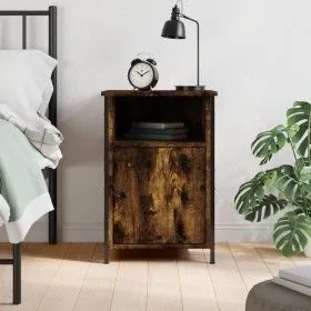 Smoked oak plywood bedside table 40x42x60 cm by vidaXL, Nightstands - Ref: Foro24-825917, Price: 42,70 €, Discount: %