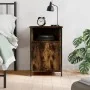 Mesita de noche madera contrachapada roble ahumado 40x42x60 cm de vidaXL, Mesitas de noche - Ref: Foro24-825917, Precio: 42,7...