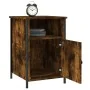 Mesita de noche madera contrachapada roble ahumado 40x42x60 cm de vidaXL, Mesitas de noche - Ref: Foro24-825917, Precio: 42,7...