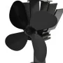 Wärmebetriebener Ofenventilator mit 4 Flügeln, Schwarz von vidaXL, Holzbefeuerte Kaminventilatoren - Ref: Foro24-51241, Preis...
