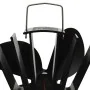 Wärmebetriebener Ofenventilator mit 4 Flügeln, Schwarz von vidaXL, Holzbefeuerte Kaminventilatoren - Ref: Foro24-51241, Preis...