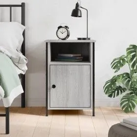 Sonoma gray plywood bedside table 40x42x60 cm by vidaXL, Nightstands - Ref: Foro24-825919, Price: 47,64 €, Discount: %